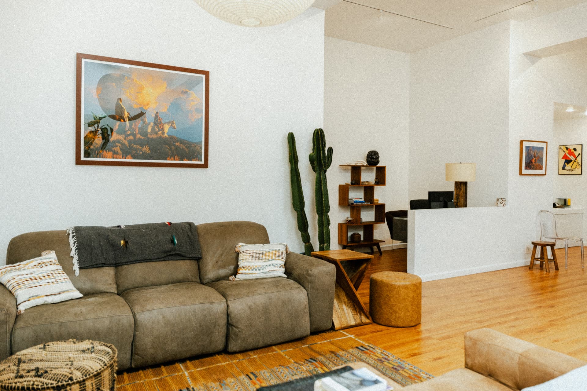 Open living area leading to the front desk at Recovery Republic men's treatment center