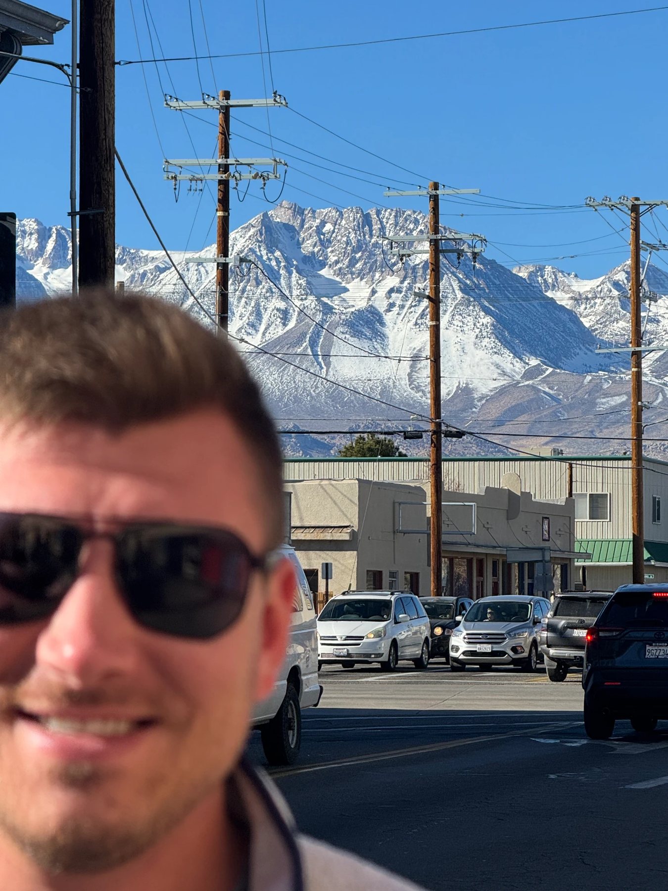 Passing through Bishop under the eastern Sierra during a Recovery Republic adventure trip